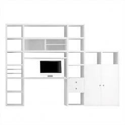 Loftscape Ensemble mural Emporior I - Blanc crème -Meubles TV muraux Soldes 1000036736 210608 10324000002 DETAILS P000000001000036736