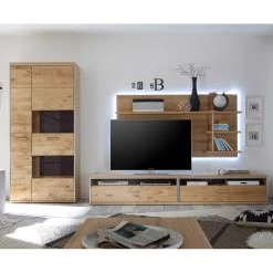 Ars Natura Ensemble de meubles Lopburi II - 4 éléments - Imitation chêne Bianco partiellement massif / Ardoise -Meubles TV muraux Soldes 1000064076 200811 13514200250 MOOD DETAILS P000000001000064076 mood