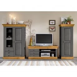 Maison Belfort Meuble TV Bergen - 3 éléments - Pin massif - Epicéa gris / Epicéa lessivé