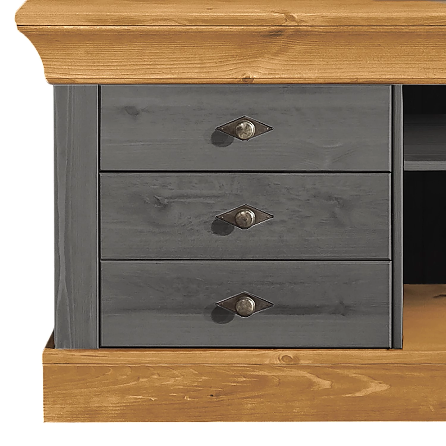 Maison Belfort Meuble TV Bergen - 3 éléments - Pin massif - Epicéa gris / Epicéa lessivé 10 Maison Belfort Meuble TV Bergen - 3 éléments - Pin massif - Epicéa gris / Epicéa lessivé – Image 8