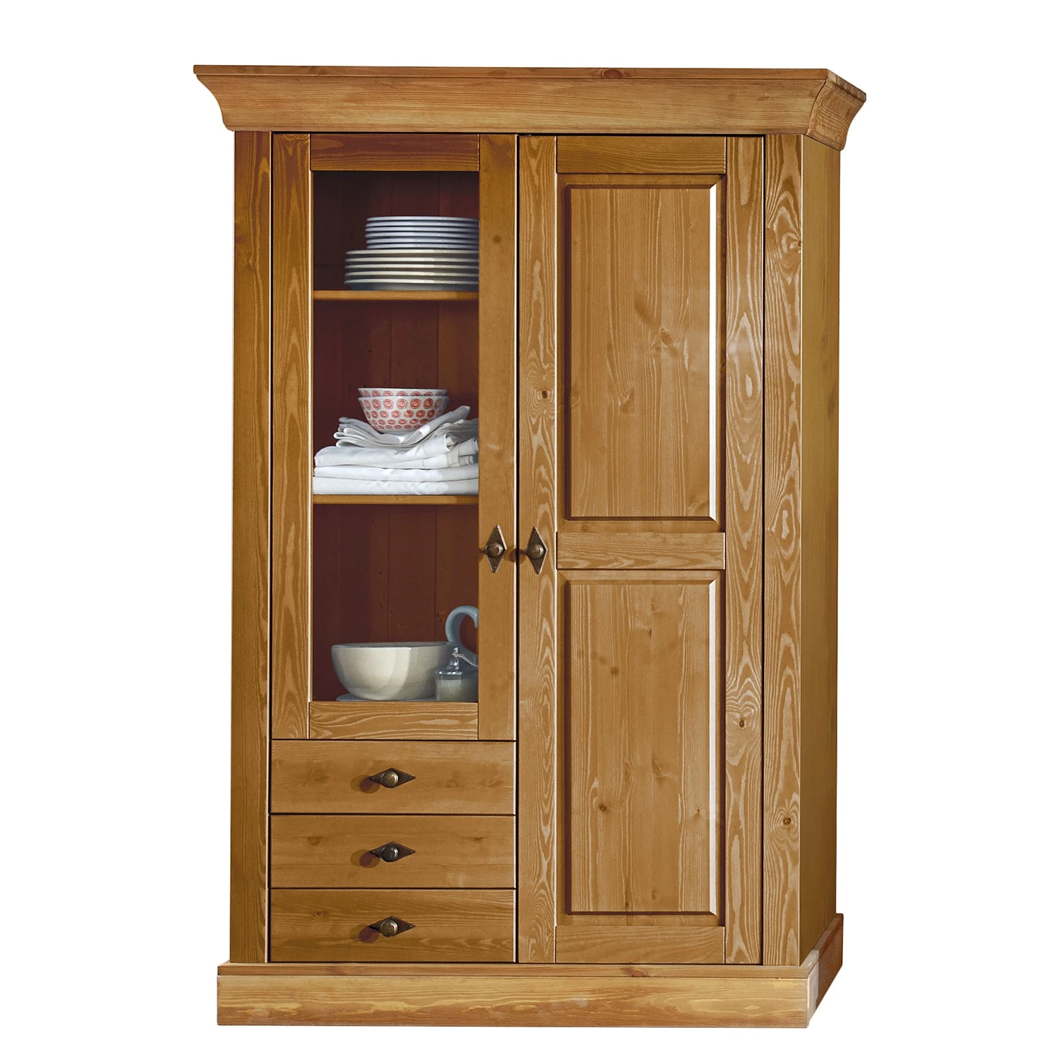 Maison Belfort Meuble TV Bergen - 3 éléments - Pin massif - Epicéa lessivé 4 Maison Belfort Meuble TV Bergen - 3 éléments - Pin massif - Epicéa lessivé – Image 2