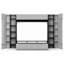 Fredriks Ensemble meubles TV Bylas (4 éléments) - Blanc brillant -Meubles TV muraux Soldes 1000131689 180917 08454428 GALLERYIMAGES P000000001000131689