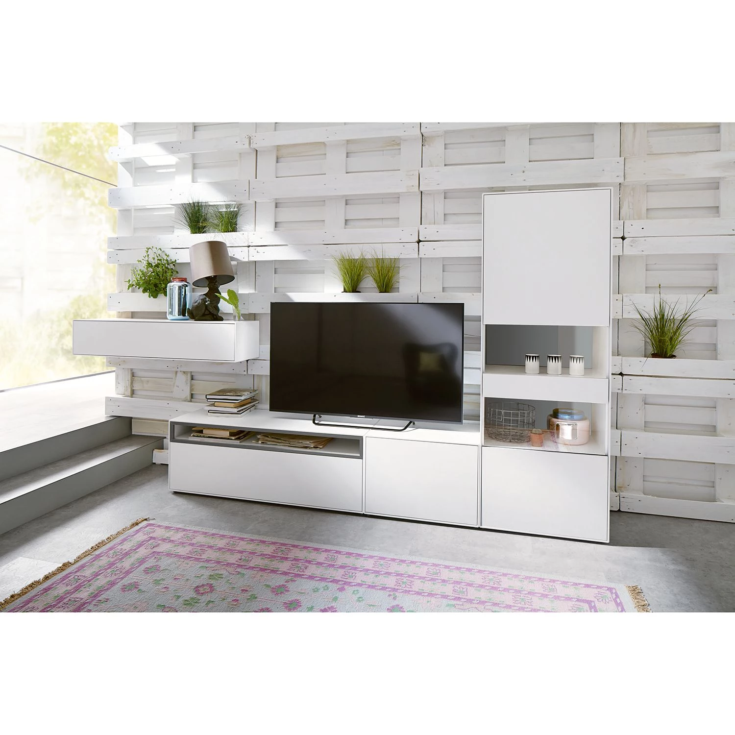 Now! by hülsta Ensemble hülsta now easy III (4 élém.) - Blanc pur laqué / Gris clair 3 Now! by hülsta Ensemble hülsta now easy III (4 élém.) - Blanc pur laqué / Gris clair