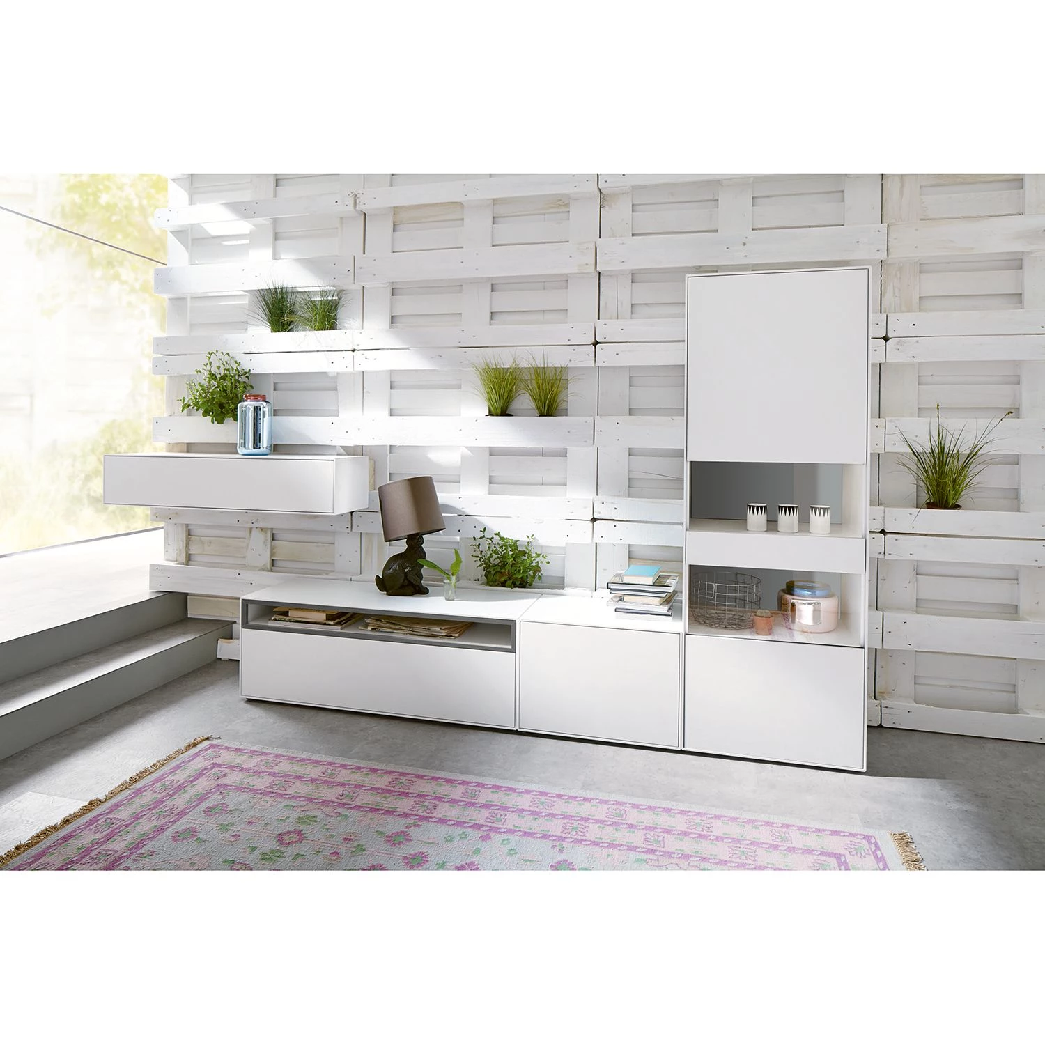 Now! by hülsta Ensemble hülsta now easy III (4 élém.) - Blanc pur laqué / Gris clair 4 Now! by hülsta Ensemble hülsta now easy III (4 élém.) - Blanc pur laqué / Gris clair – Image 2