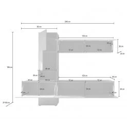 Loftscape Meuble TV mural Sandkas - Anthracite -Meubles TV muraux Soldes 1000152768 190325 15230000002 GALLERYIMAGES P000000001000152768
