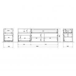 Germania Ensemble meubles TV Coruna IV (3 élém.) - Imitation chêne Grandson -Meubles TV muraux Soldes 1000168945 190403 11353900102 GALLERYIMAGES P000000001000168945