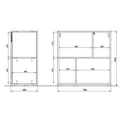 Germania Ensemble meubles TV Coruna IV (3 élém.) - Imitation chêne Grandson -Meubles TV muraux Soldes 1000168945 190403 11353900104 GALLERYIMAGES P000000001000168945