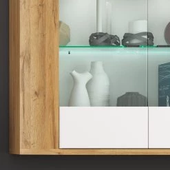 Loftscape Ensemble meubles TV Machado (4 éléments) - Blanc brillant / Imitation chêne Grandson -Meubles TV muraux Soldes 1000171330 190424 07575800077 GALLERYIMAGES P000000001000171330