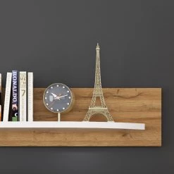 Loftscape Ensemble meubles TV Machado (4 éléments) - Blanc brillant / Imitation chêne Grandson -Meubles TV muraux Soldes 1000171330 190424 07575800078 GALLERYIMAGES P000000001000171330