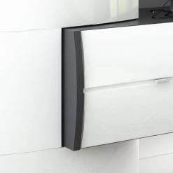 Loftscape Ensemble meubles TV Mury (4 éléments) - Blanc brillant / Anthracite -Meubles TV muraux Soldes 1000171335 190424 07575900120 GALLERYIMAGES P000000001000171335