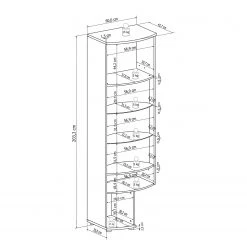 Loftscape Ensemble meubles TV Mury (4 éléments) - Blanc brillant / Anthracite -Meubles TV muraux Soldes 1000171335 190424 07575900121 GALLERYIMAGES P000000001000171335