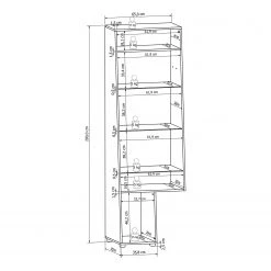 Loftscape Ensemble meubles TV Moitin (4 éléments) - Noir brillant / Noir -Meubles TV muraux Soldes 1000171354 190424 07580400280 GALLERYIMAGES P000000001000171354