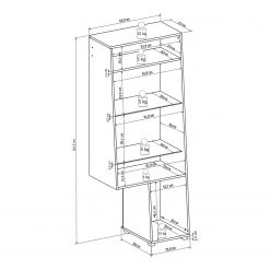Loftscape Ensemble meubles TV Moitin (4 éléments) - Noir brillant / Noir -Meubles TV muraux Soldes 1000171354 190424 07580400281 GALLERYIMAGES P000000001000171354