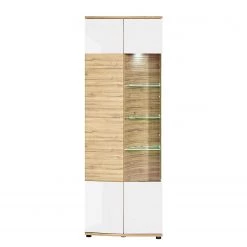 Loftscape Ensemble meubles TV Jaguare (4 éléments) - Blanc brillant / Imitation chêne Ribbeck -Meubles TV muraux Soldes 1000171359 200528 06453500006 DETAILS P000000001000171359