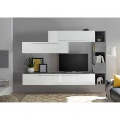 LC Spa Ensemble meubles TV Infinity V (5 élém.) - Blanc / Imitation béton