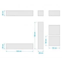 LC Spa Ensemble meubles TV Infinity I (4 élém.) - Blanc / Imitation béton 11 LC Spa Ensemble meubles TV Infinity I (4 élém.) - Blanc / Imitation béton -Meubles TV muraux Soldes 1000178618 190807 06302500021 SKETCH DETAILS P000000001000178618 sketch