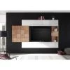 LC Spa Ensemble meubles TV Infinity VII (4 él.) - Blanc / Imitation noyer clair -Meubles TV muraux Soldes 1000178621 190807 06302600032 MOOD IMAGE P000000001000178621 mood