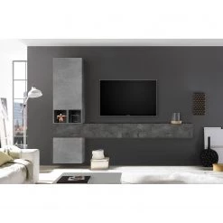 LC Spa Ensemble meubles TV Infinity III (7 él.) - Imitation béton / Graphite
