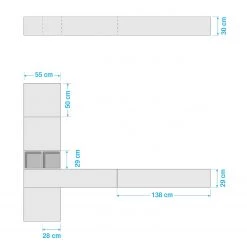 LC Spa Ensemble meubles TV Infinity III (7 él.) - Blanc / Imitation noyer foncé 11 LC Spa Ensemble meubles TV Infinity III (7 él.) - Blanc / Imitation noyer foncé -Meubles TV muraux Soldes 1000178625 190807 06302800056 SKETCH DETAILS P000000001000178625 sketch