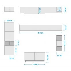 LC Spa Ensemble meubles TV Infinity VIII (8 él) - Blanc / Imitation béton 13 LC Spa Ensemble meubles TV Infinity VIII (8 él) - Blanc / Imitation béton -Meubles TV muraux Soldes 1000178638 190807 06303100121 SKETCH DETAILS P000000001000178638 sketch