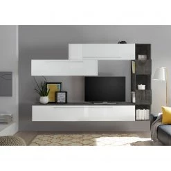 LC Spa Ensemble meubles TV Infinity V (5 élém.) - Blanc / Graphite