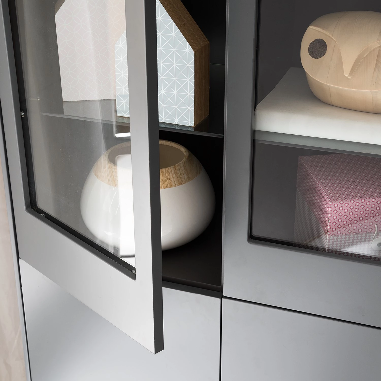 Mørteens Ensemble meubles TV Lindholm II (4 él.) - Partiellement en chêne massif - Gris 16 Mørteens Ensemble meubles TV Lindholm II (4 él.) - Partiellement en chêne massif - Gris – Image 14