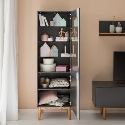 Mørteens Ensemble meubles TV Lindholm IV (3 él.) - Partiellement en chêne massif - Gris -Meubles TV muraux Soldes 1000182336 200108 13510000015 DETAILS P000000001000182336