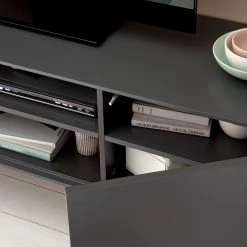 Mørteens Ensemble meubles TV Lindholm IV (3 él.) - Partiellement en chêne massif - Gris -Meubles TV muraux Soldes 1000182336 200108 13510200027 DETAILS P000000001000182336