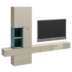 Now! by hülsta MeublesTV muraux now no. 14 I (6 él.) - Gris Sahara brillant -Meubles TV muraux Soldes 1000184111 191014 14551800008 DETAILS P000000001000184111