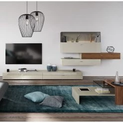 Now! by hülsta MeublesTV muraux now no. 14 II (4 él.) - Gris Sahara brillant