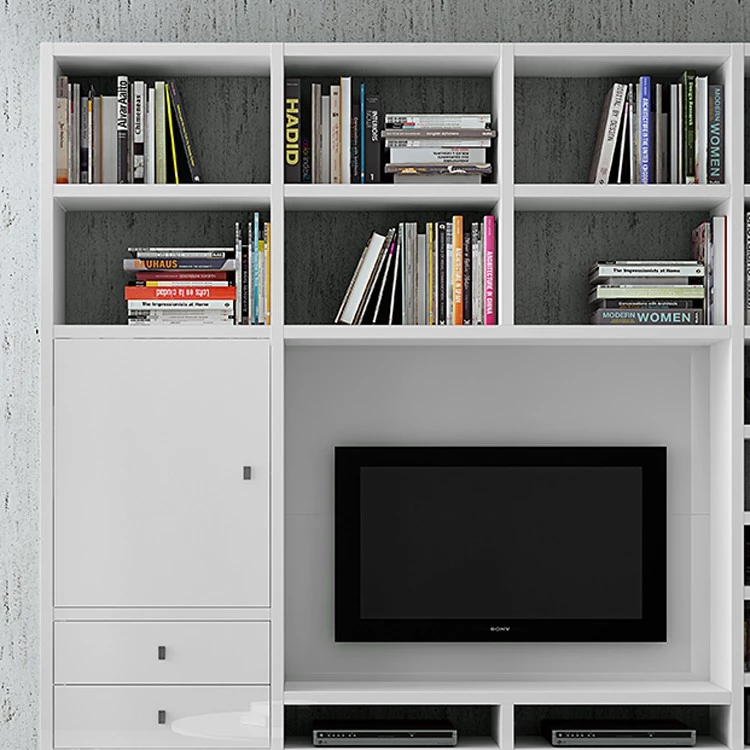 Loftscape Ensemble de meubles TV Emporior II - Blanc brillant 5 Loftscape Ensemble de meubles TV Emporior II - Blanc brillant – Image 3