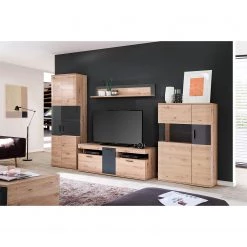 Naturoo Meubles TV Callington I (4 éléments) - Imitation planches de chêne / Anthracite