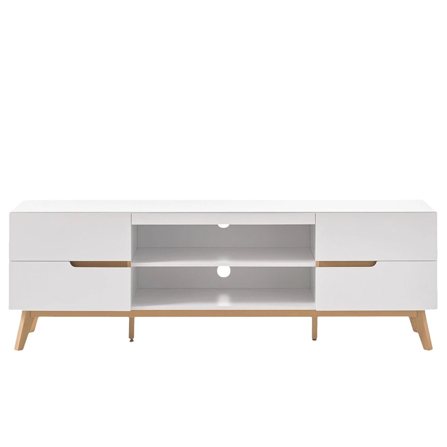 Mørteens Ensemble meubles TV Tenabo II (4 élém.) - Blanc mat / Chêne à nœuds 10 Mørteens Ensemble meubles TV Tenabo II (4 élém.) - Blanc mat / Chêne à nœuds – Image 8