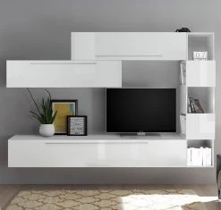 LC Spa Ensemble meubles TV Infinity V (5 élém.) - Blanc brillant