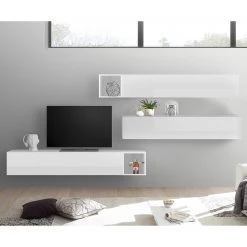 LC Spa Ensemble meubles TV Infinity II (5 él.) - Blanc brillant