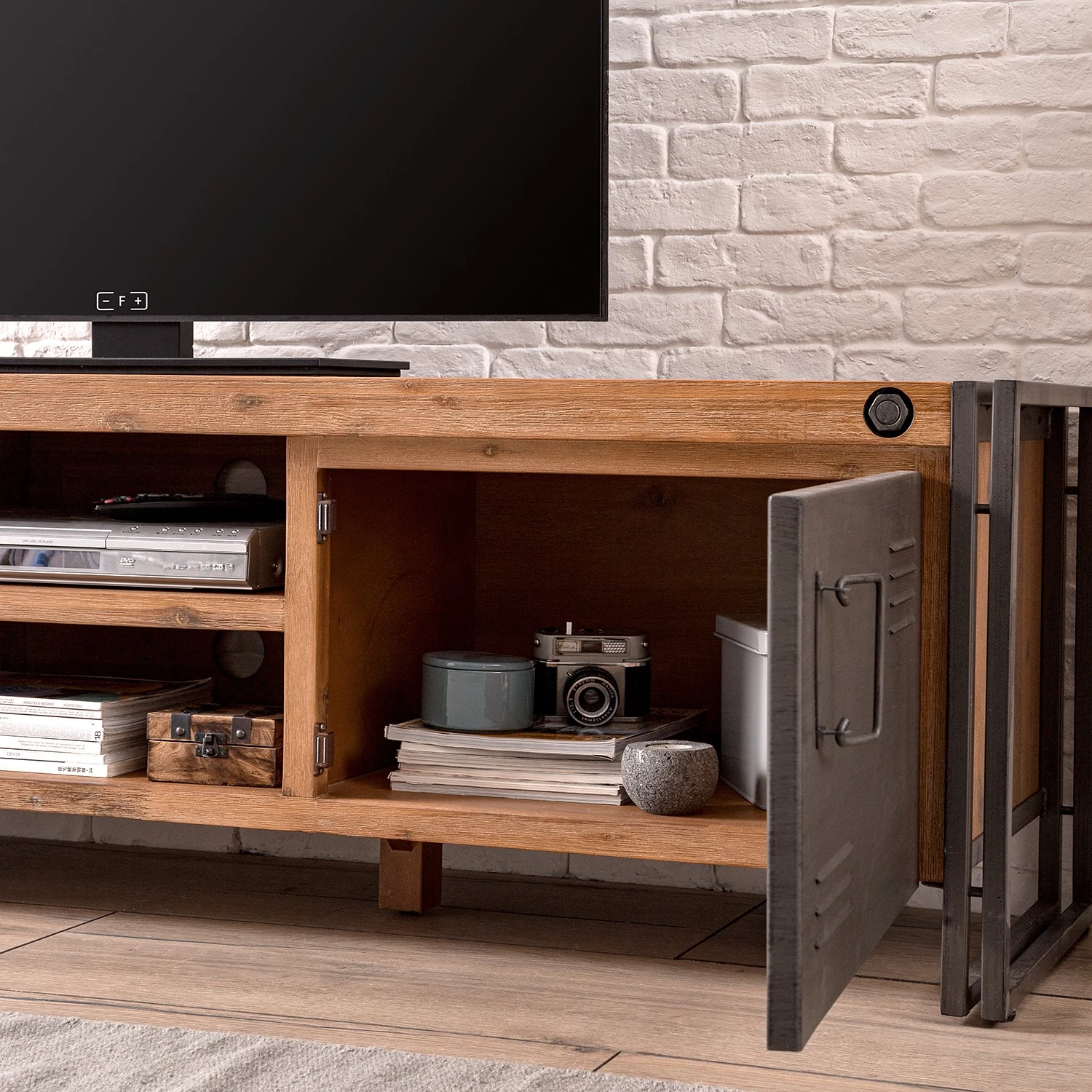 Ars manufacti Ensemble meubles TV Manchester II (4) - Acacia massif / Métal - Acacia / Anthracite 19 Ars manufacti Ensemble meubles TV Manchester II (4) - Acacia massif / Métal - Acacia / Anthracite – Image 17