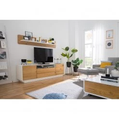 Mørteens Ensemble meubles TV Boge (2 éléments ) - Placage en chêne véritable - Chêne à nœuds / Blanc mat -Meubles TV muraux Soldes 1000202254 200402 14475300002 MOOD DETAILS P000000001000202254 mood