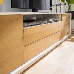 Mørteens Ensemble meubles TV Boge (2 éléments ) - Placage en chêne véritable - Chêne à nœuds / Blanc mat -Meubles TV muraux Soldes 1000202254 200402 14475800009 DETAILS P000000001000202254