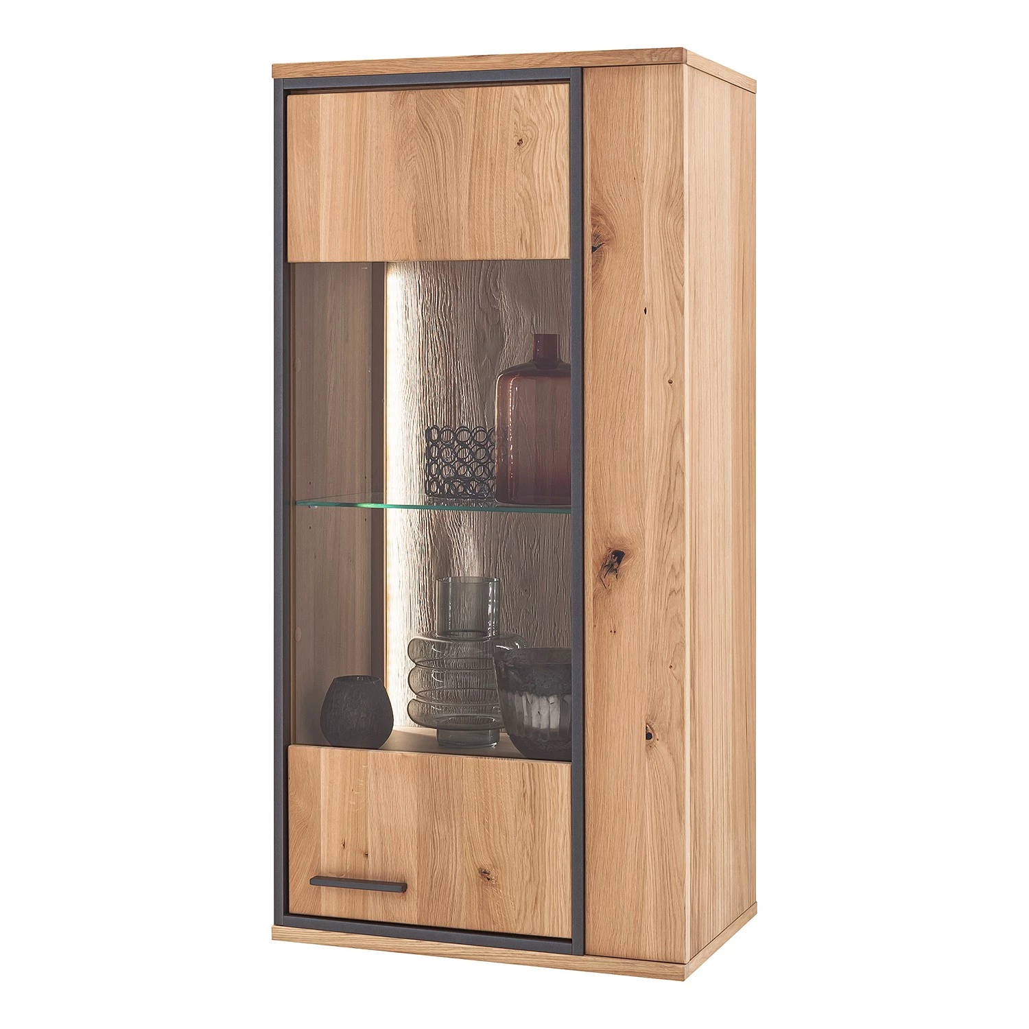 Naturoo Meubles TV muraux Doora II (4 élém.) - Partiellement en chêne à nœuds massif - Chêne à nœuds Bianco / Graphite 10 Naturoo Meubles TV muraux Doora II (4 élém.) - Partiellement en chêne à nœuds massif - Chêne à nœuds Bianco / Graphite – Image 8