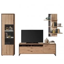 Loftscape Ensemble meubles TV Buena I (3 éléments) - Imitation planches de chêne / Anthracite -Meubles TV muraux Soldes 1000207680 200305 06214500052 DETAILS P000000001000207680