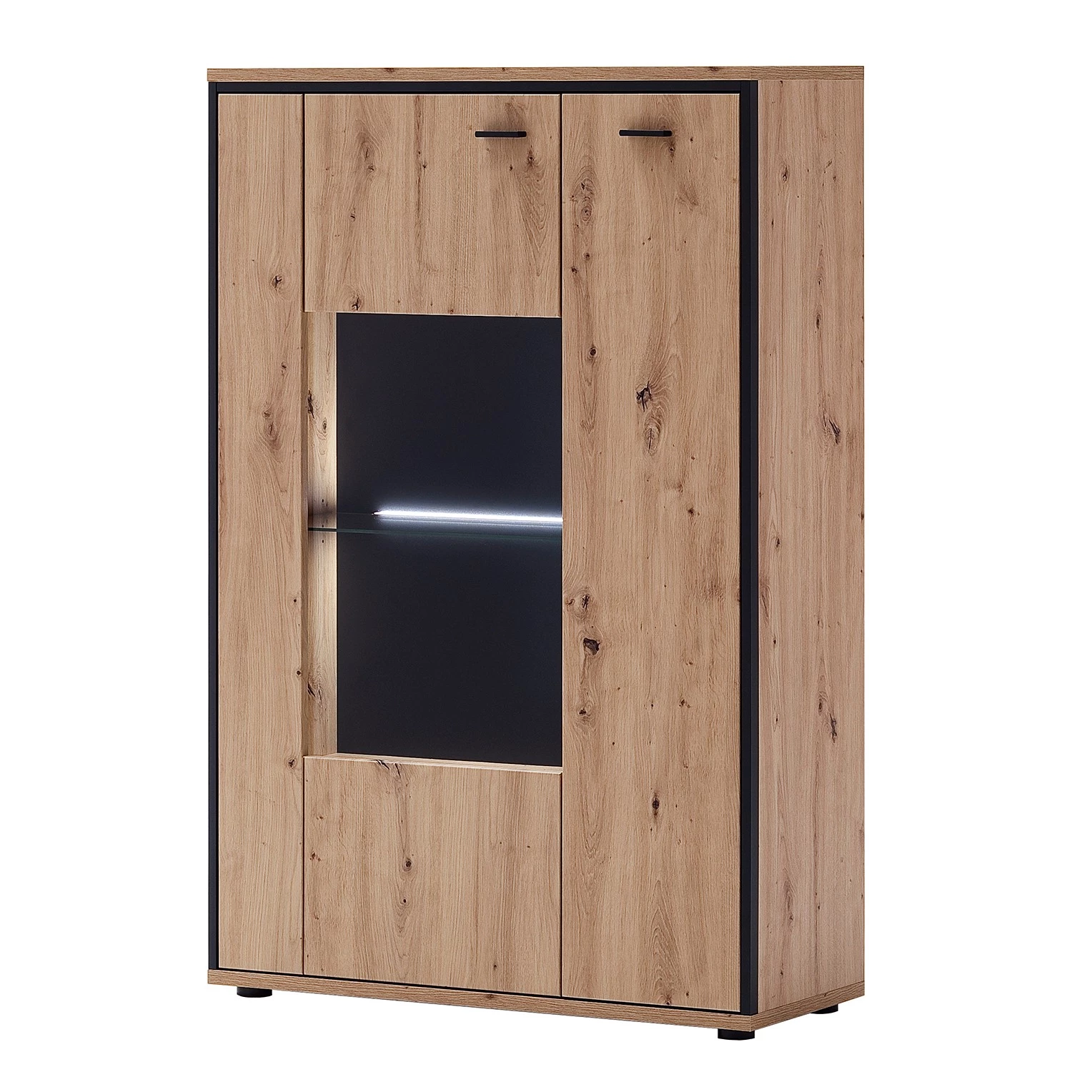 Loftscape Ensemble meubles TV Buena II (4 élém.) - Imitation planches de chêne / Anthracite 8 Loftscape Ensemble meubles TV Buena II (4 élém.) - Imitation planches de chêne / Anthracite – Image 6