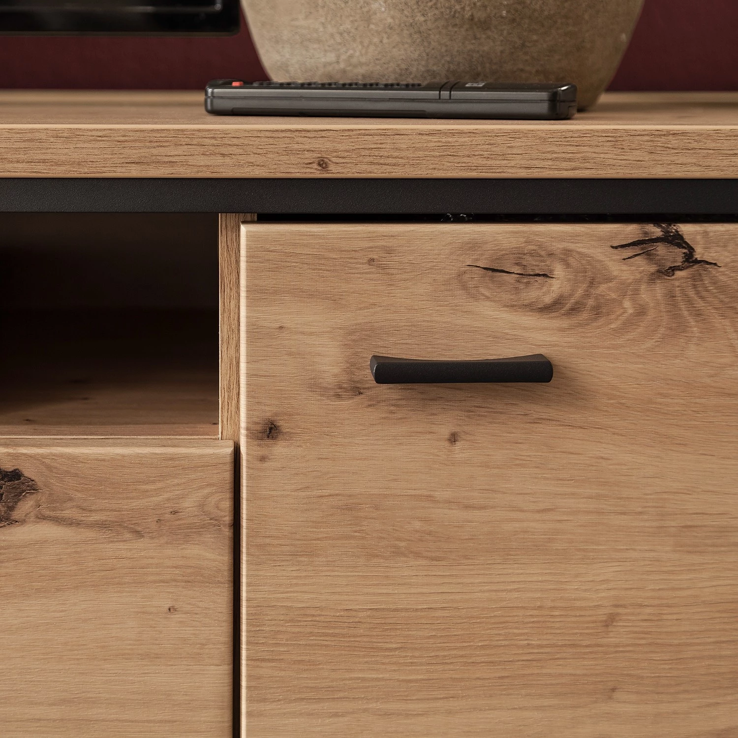 Loftscape Ensemble meubles TV Buena II (4 élém.) - Imitation planches de chêne / Anthracite 18 Loftscape Ensemble meubles TV Buena II (4 élém.) - Imitation planches de chêne / Anthracite – Image 16