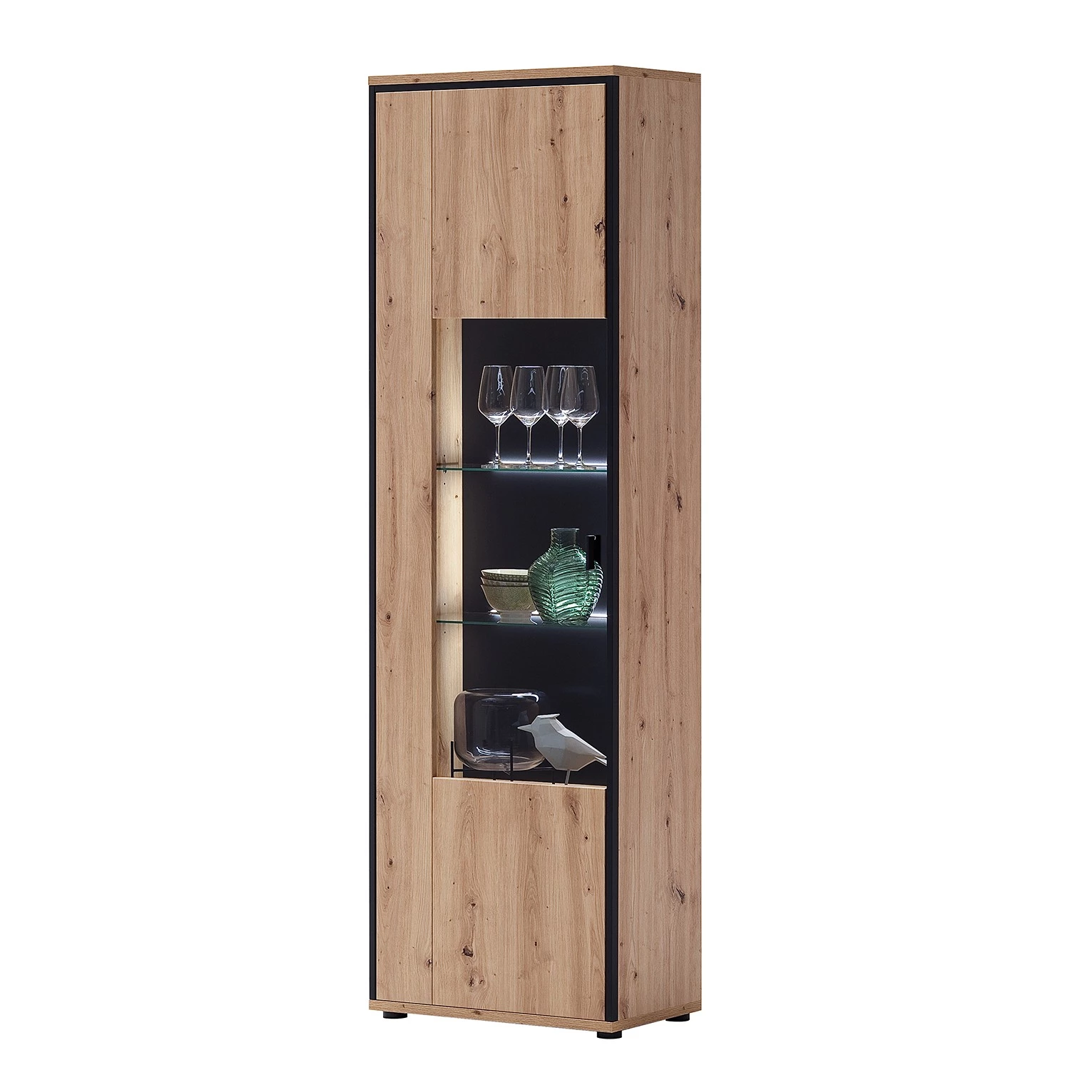 Loftscape Ensemble meubles TV Buena III (4 élém.) - Imitation planches de chêne / Anthracite 10 Loftscape Ensemble meubles TV Buena III (4 élém.) - Imitation planches de chêne / Anthracite – Image 8