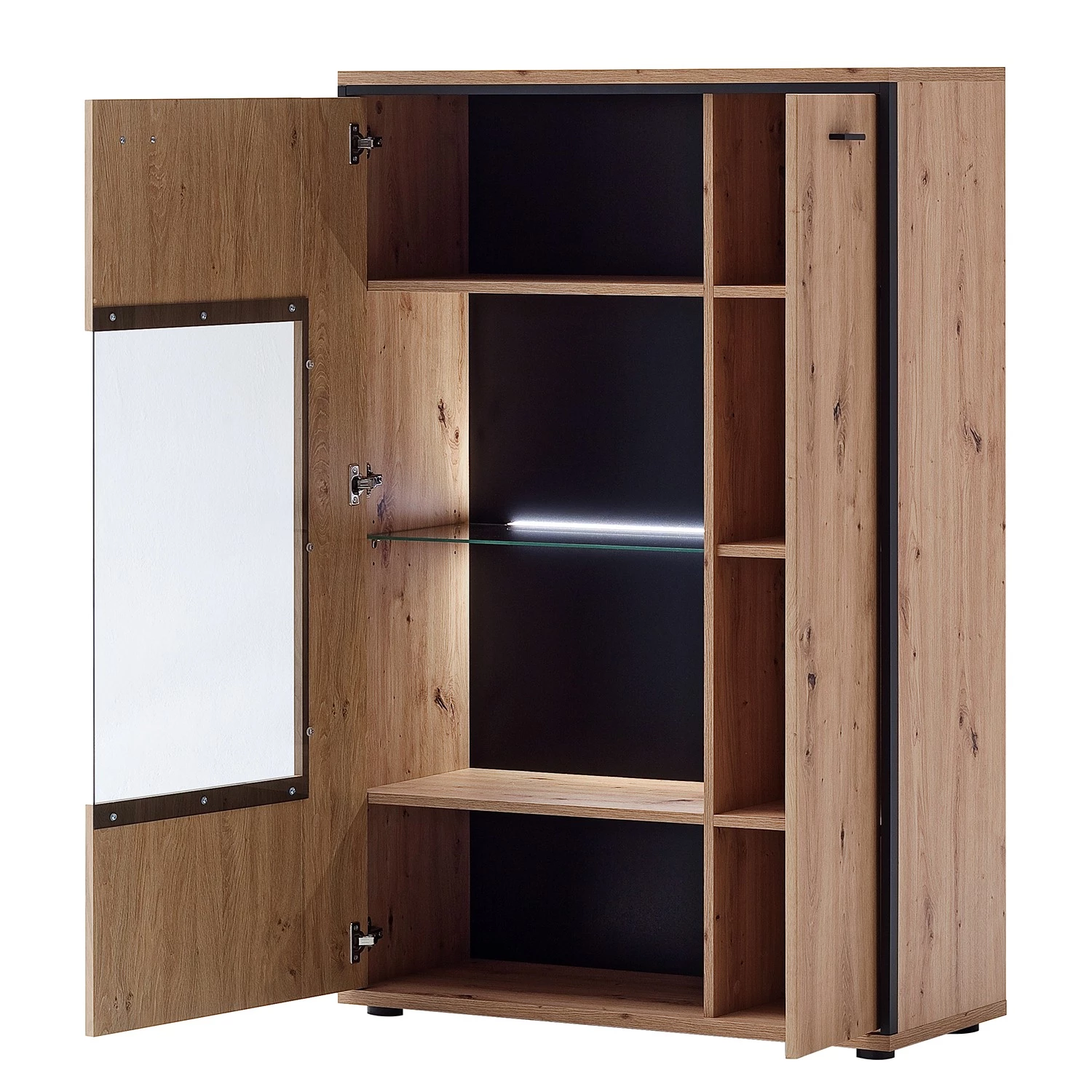 Loftscape Ensemble meubles TV Buena III (4 élém.) - Imitation planches de chêne / Anthracite 13 Loftscape Ensemble meubles TV Buena III (4 élém.) - Imitation planches de chêne / Anthracite – Image 11