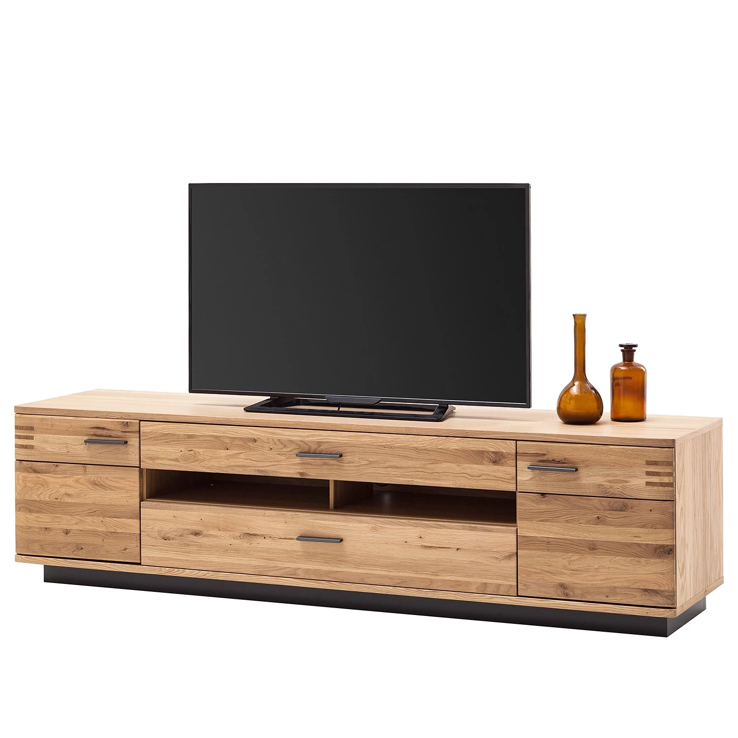 Loftscape Ensemble meubles TV Salvo I (3 élém.) - Partiellement en chêne massif - Planches de chêne Bianco / Gris 12 Loftscape Ensemble meubles TV Salvo I (3 élém.) - Partiellement en chêne massif - Planches de chêne Bianco / Gris – Image 10