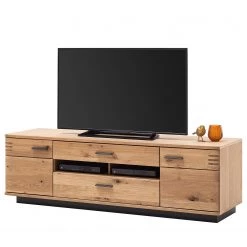 Loftscape Ensemble meubles TV Salvo I (4 élém.) - Partiellement en chêne massif - Planches de chêne Bianco / Gris -Meubles TV muraux Soldes 1000207684 200305 06215000125 DETAILS P000000001000207684