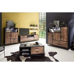 Red Living Ensemble meubles TV Hixson II (4 élém.) - Imitation chêne de tonneau / Noir -Meubles TV muraux Soldes 1000210794 200430 14330200028 MOOD DETAILS P000000001000210794 mood