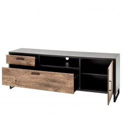 Red Living Ensemble meubles TV Hixson II (4 élém.) - Imitation chêne de tonneau / Noir -Meubles TV muraux Soldes 1000210794 200430 14330700034 DETAILS P000000001000210794