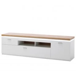 Loftscape Ensemble meubles TV Mundai I (3 élém.) - Avec éclairage  - Blanc / Imitation chêne de Wotan -Meubles TV muraux Soldes 1000210795 200430 14331700045 DETAILS P000000001000210795