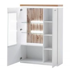 Loftscape Ensemble meubles TV Mundai II (3 élém.) - Avec éclairage  - Blanc / Imitation chêne de Wotan -Meubles TV muraux Soldes 1000210798 200430 14332700057 DETAILS P000000001000210798